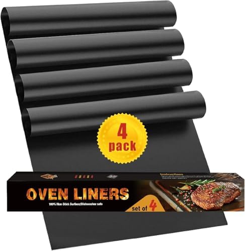 Oven Liners for Bottom of Oven, 16.25"x23'' Tefon Mats 4Pack