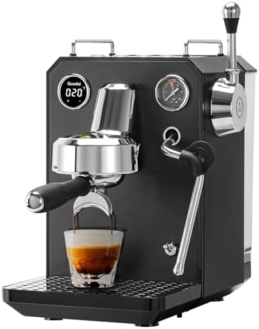 Gemilai G3006 Espresso Machine and Coffee Grinder Bundle, Black