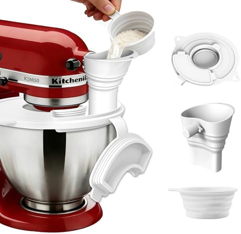 Flour Funnel for Kitchen Aid Mixer Flour Funnel for Stand Mixer 3-in-1