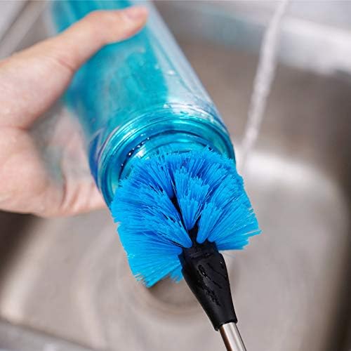 MOSOLAN 3-in-1 Water Bottle Brush and Straw Cleaning Set, Round Head