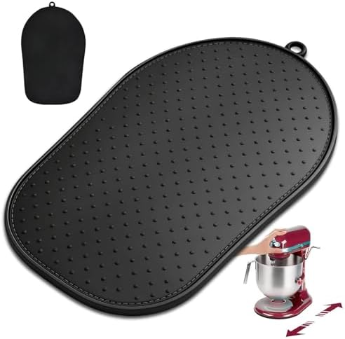 Aotto Mixer Slider Mat for KitchenAid, 4.5-5 Qt, Black