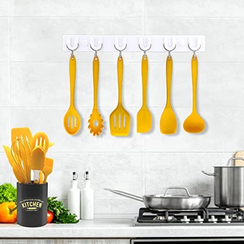 11-Piece Yellow Silicone Kitchen Utensils Set