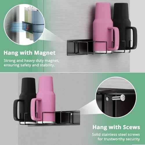 Arctiiro Magnetic Stanley Cup Holder for Refrigerator, Water Bottle