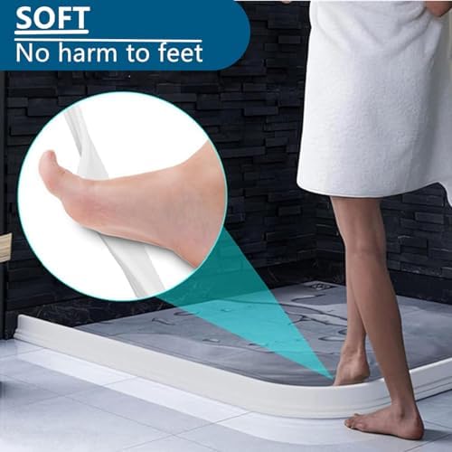 67" Shower Threshold Water Dam, 3" High Collapsible Shower Water