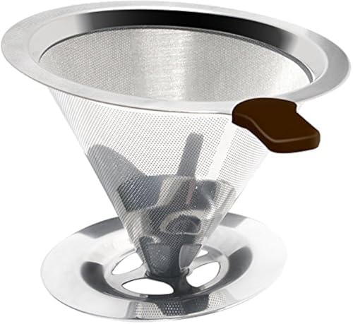 Mixpresso Pour Over Coffee Cone Dripper with Cup Stand - Paperless and