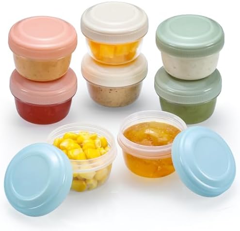 VITEVER 8 Pack 2 oz Salad Dressing Container to Go, Small Condiment