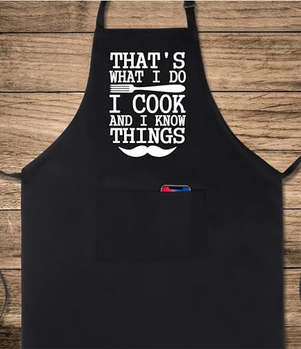 Xornis 100% Cotton Funny Apron for Men Women Adjustable Bib Aprons