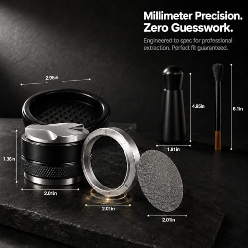 51mm Espresso Accessories Kit, Coffee Distributor & Tamper Leveler