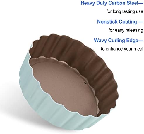Mini Round Tart Pan with Removable Bottom, Nonstick Mini Pie Pans for