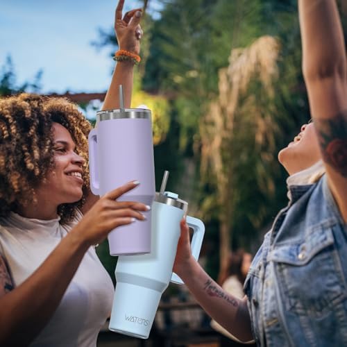 40 oz Tumbler with Handle,Tumbler with Lid and Straw,Double Wall