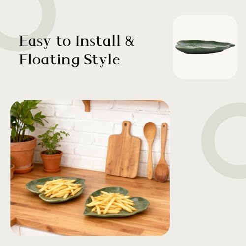 Leaf Spoon Rest, Leaf-shaped Ceramic Spoon Rest for Stove Top