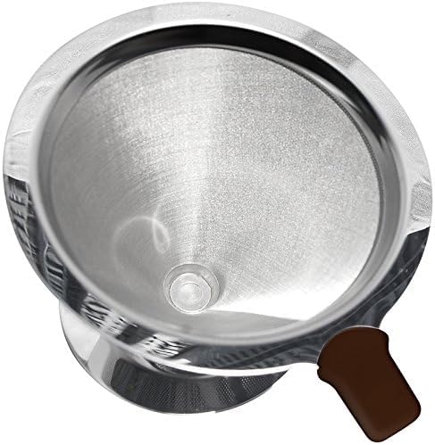 Mixpresso Pour Over Coffee Cone Dripper with Cup Stand - Paperless and