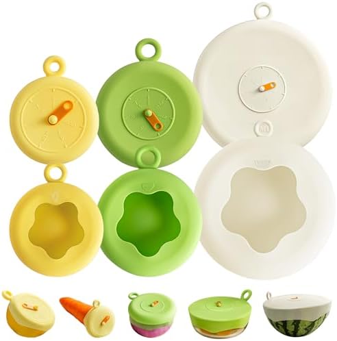 Silicone Stretch Lids, 6 Pcs, Reusable Food Covers