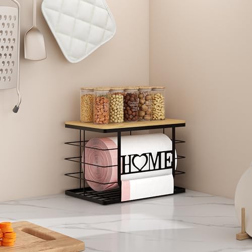 Trash Bag Holder, Thipoten Trash Bags Dispenser with Bamboo Top