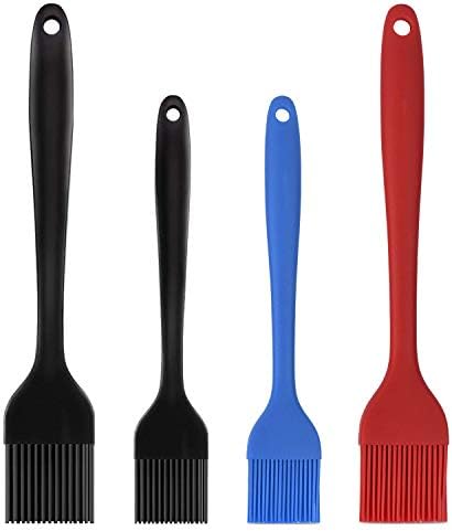 Hhyn Silicone Basting Pastry Brush Set 4 Pack, Multicolor