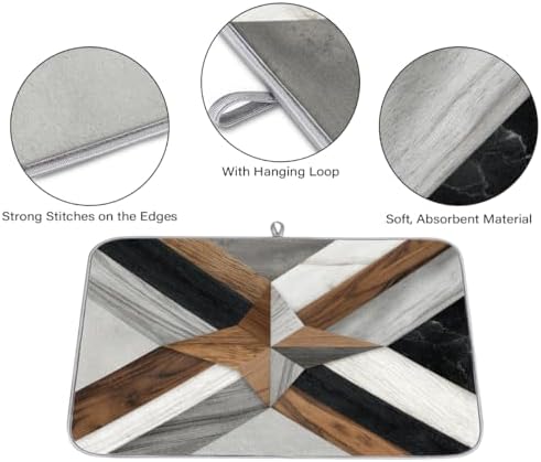 Modern Dish Drying Mats for Kitchen Counter Geometric Boho Western