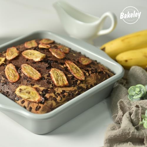 8 x 8 Inch Square Brownie Cake Pan, Non-Stick Aluminum Naturally Slick