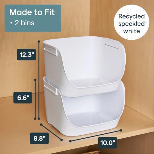 YouCopia ShelfBin Stacking Pantry Bins, 2-Pack