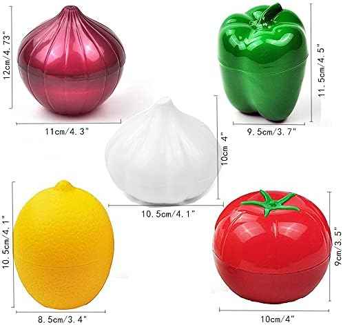 Vegetable and Fruit Storage Containers, 5 Pcs, BPA Free