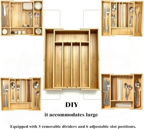 Large Expandable Silverware Organizer
