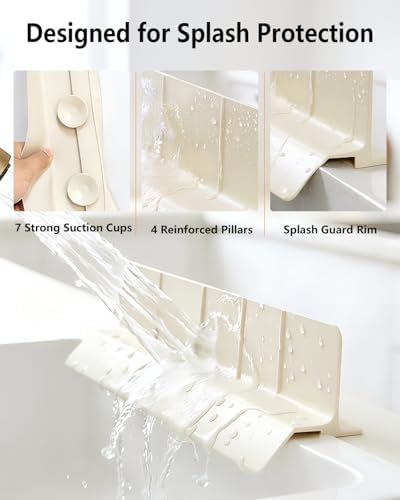 23 Inch Silicone Sink Splash Guard - Kitchen Sink Water Splash Guard