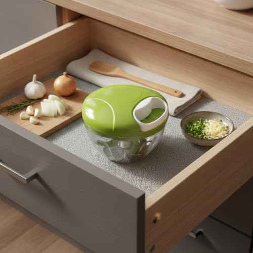 1-Pack Manual Food Chopper with Pull-String Mechanism, 500ml PC