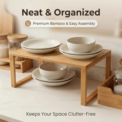 Kitchen Cabinet Organizer Riser, Versatile Pantry Organizers and Storage