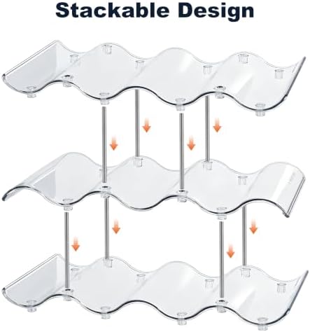 Stackable Water Bottle Organizer, Large Compartment Water Bottle