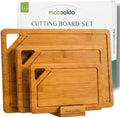Bamboo Cutting Board Set for kitchen. Countertop and Hanging