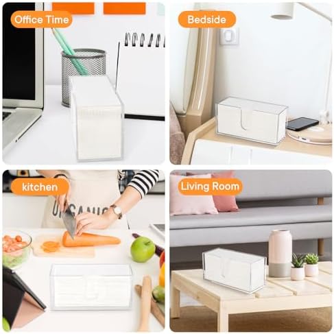 2Pcs Acrylic Countertop Paper Towel Dispenser, Clear