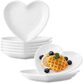Ceramic Plates, 8 Pack Ceramic Dinner Plates Heart Dishes, Dessert