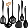 6 PCS Silicone Kitchen Utensils Set, Black
