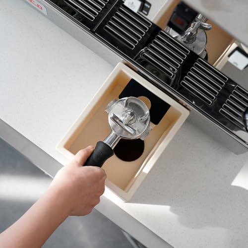watchget Espresso Knock Box Portafilter Tamping Stand, White