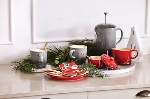 Le Creuset Stoneware Signature Cream & Sugar Set, Cerise, Cream