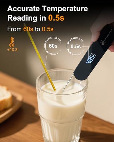 0.5 Sec Instant Read Digital Meat Thermometer, Black