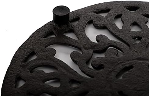 Hedume 2 Pack Cast Iron Trivet, 6.8" Cast Iron Round Trivet with