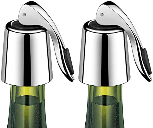 2-Pack Wine Stoppers, Airtight Seals to Keep Wine Fresh, Easy
