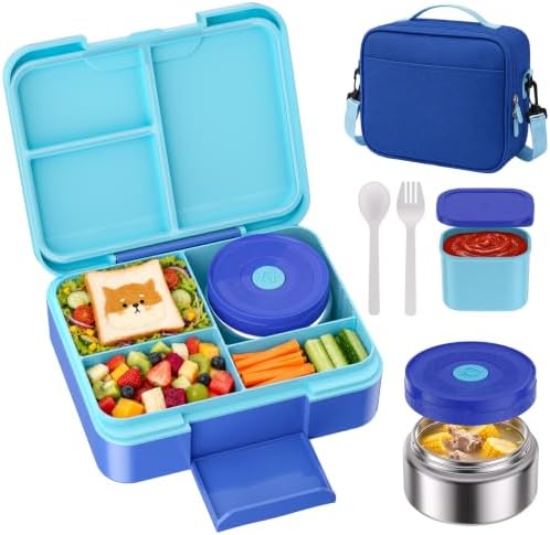 HOMETALL Bento Lunch Box for Kids, 8.5oz Food Thermo, Insulated Lunch