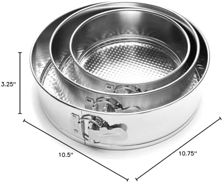 Fox Run Springform Pan Set, Tin-Plated Steel, 3-Piece
