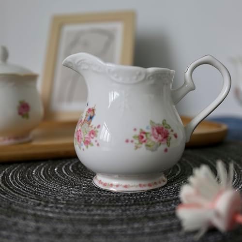 Bone China Porcelain Milk jug and Sugar Bowl Set for Coffee Tasting