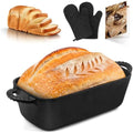 Cast Iron Loaf Pan 9.5x5 Inch, Pre-Seasoned Bread Baking Pan