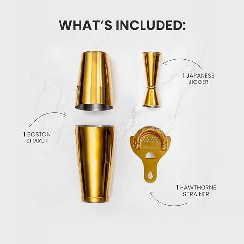 A Bar Above Cocktail Shaker Set, 4-Piece Professional Bartender Kit
