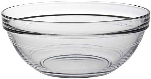 Duralex Glass Stackable Mixing Bowls/Prep Bowls Set of 6,Clear. 323⁄4