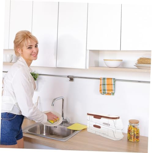 Two Layer Egg Dispenser Plastic Fridge Side Organizer for Home