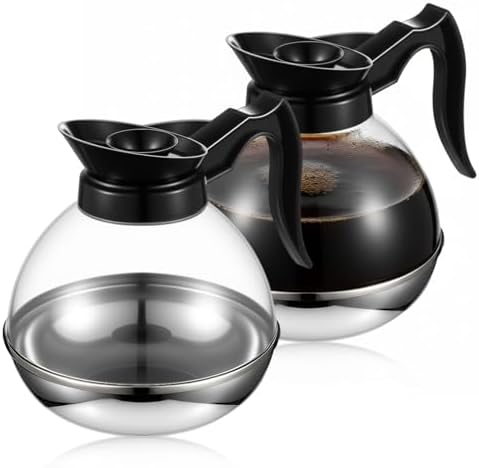 Plastic Coffee Decanter, 64oz Large Capacity Coffee Pot, 2 Pcs
