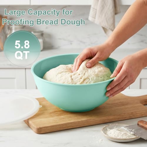 BoxedHome BPA Free Plastic Round Mixing Bowl with Lids, 12 Pack