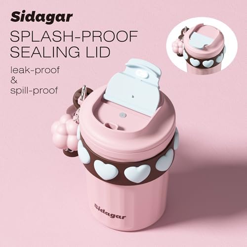 SDGA+ 12 oz Travel Coffee Mug Spill Proof Leak Proof, Stainless Steel
