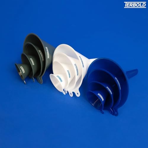 4pc Funnel Nesting Set in BPA Free Plastic for Kitchen Cooking, Car