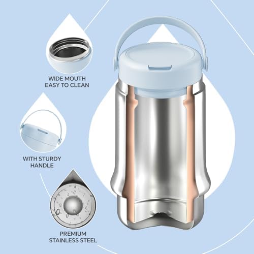 Ideus Soup Thermo with Foldable Spoon and Bowl 20oz, All-in-one