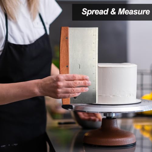 Vovoly Large Bench Scraper Kitchen Utensil, 10" Long Dough Scraper